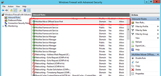 Firewall shortcut