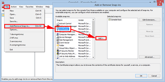 Certificates Snap-in