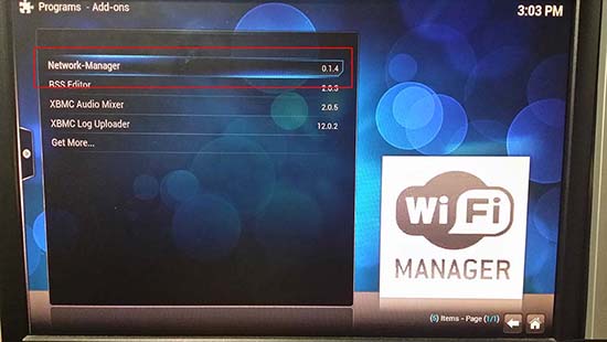 XBMC Gotham Network Manager