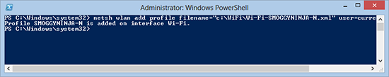 Powershell Import Wireless Profile