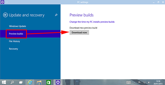 windows 10 update build
