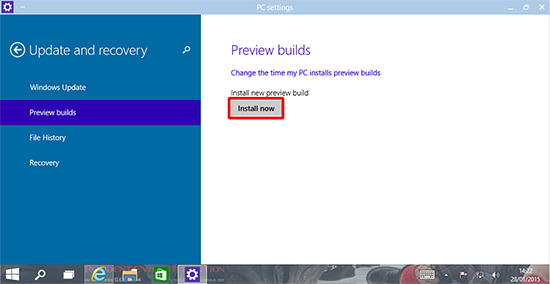 windows 10 update build
