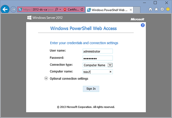PowerShell Web Access