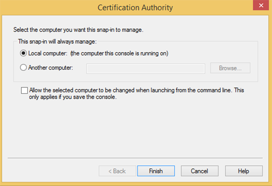 Retarget Certification Authority.