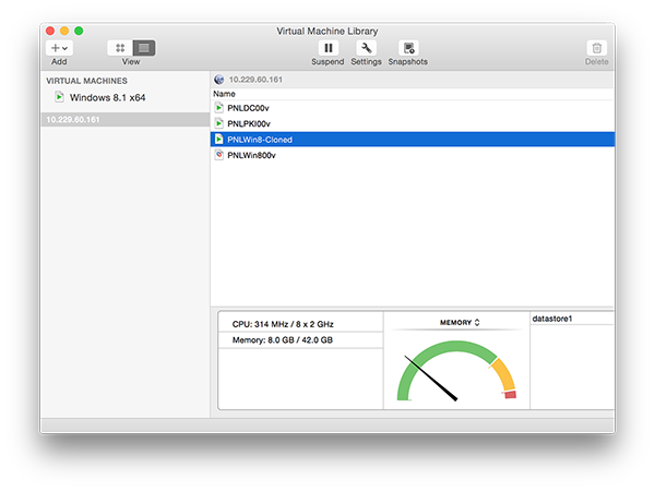 Manage VMware from MAC OSX
