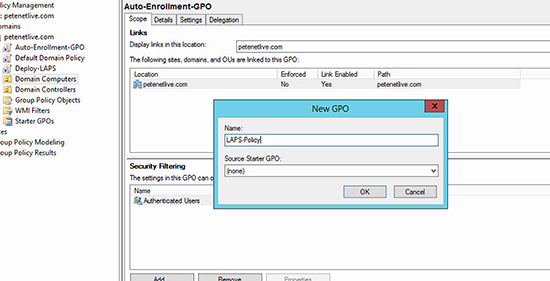 Microsoft LAPS Deployment - Deploy via GPO