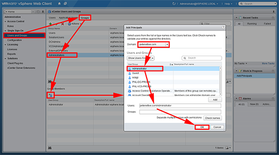 Add doamin group to vCenter