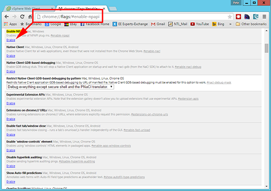 Chrome enable NPAPI
