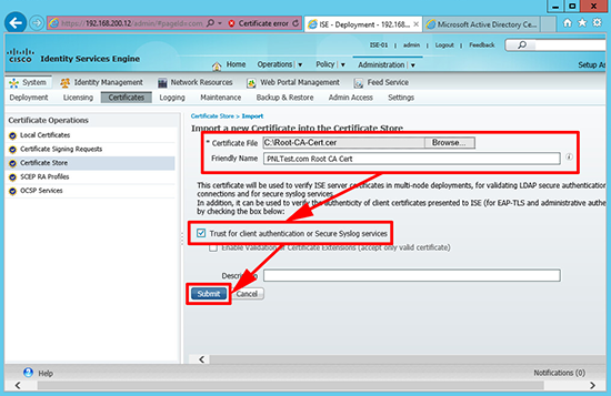 Cisco ISE Root Certificates