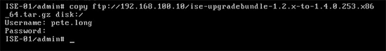 Upgrade Cisco ISE ftp files