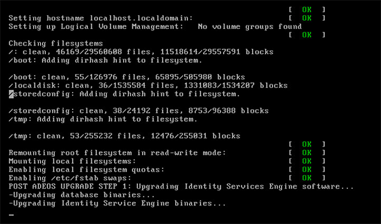 Cisco ISE reboot