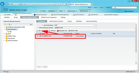 Cisco ISE 802.1x Active Directory