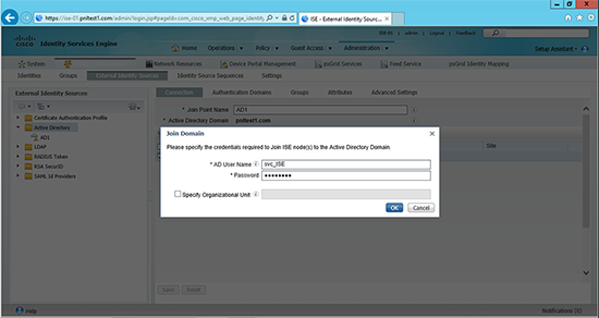Cisco ISE 802.1x Join AD