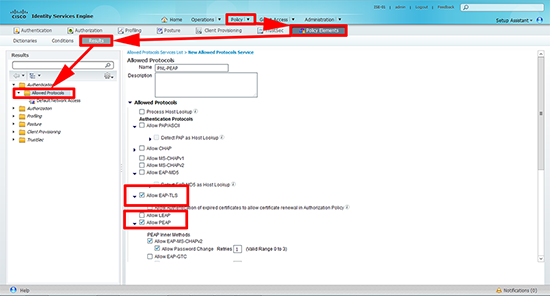 ISE 802.1x - Protocols