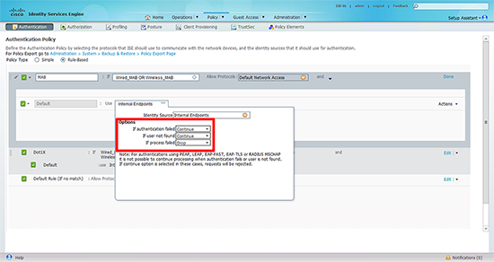 ISE 802.1x - MAB Settings