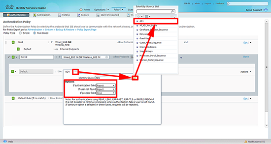 ISE 802.1x - AD Settings