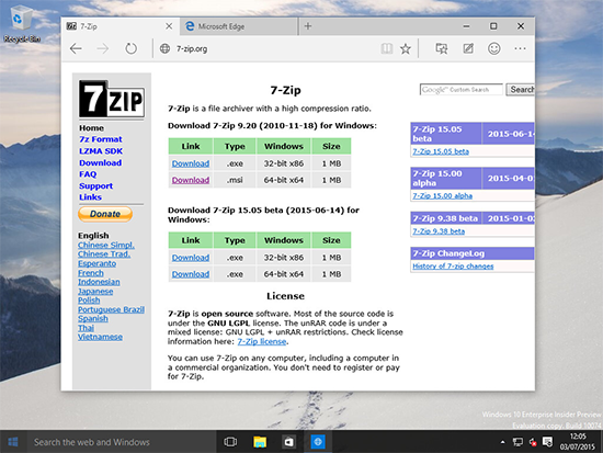 Install 7Zip