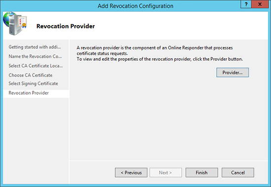 Server 2012 Revocation Provider