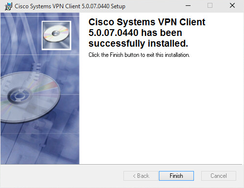 cisco vpn install error 27850 on windows 10