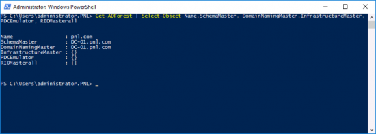 Locate Forest FSMO PowerShell