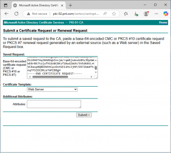 Certificate Services config ESX Certificates template