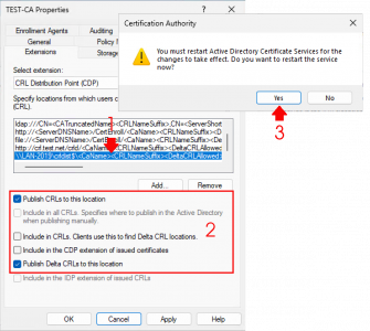 Setup a CRL - UNC Extension