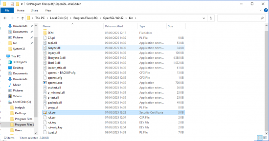 Certificate Services ESX Certificates Convert