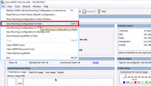 Cisco ASA Save Changes