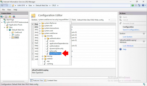 Setup a CRL - IIS Request Filtering