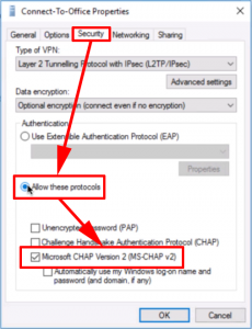 Windows 10 MSCHAP VPN