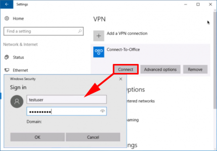 Windows 10 Connect VPN