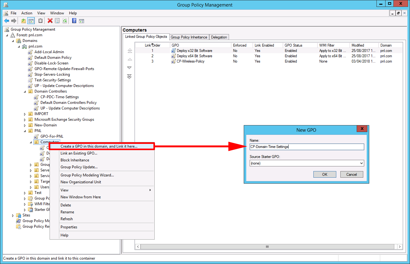 Windows Setting Domain Time
