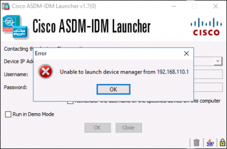 Cannot Open ASDM