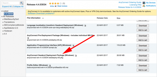 Download AnyConnect 4
