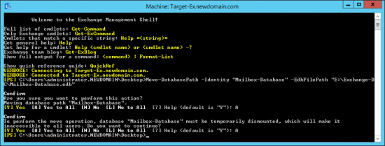 Exchange 2016 Move Mailbox Databse