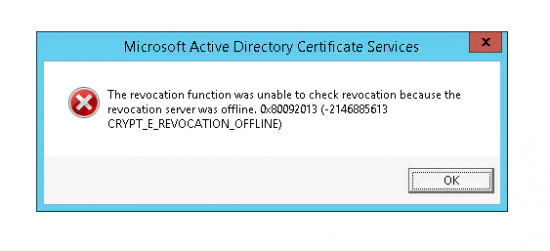 CRYPT_E_REVOCATION_OFFLINE