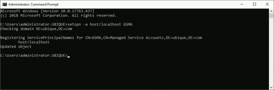 Set SPN for GSMA Account