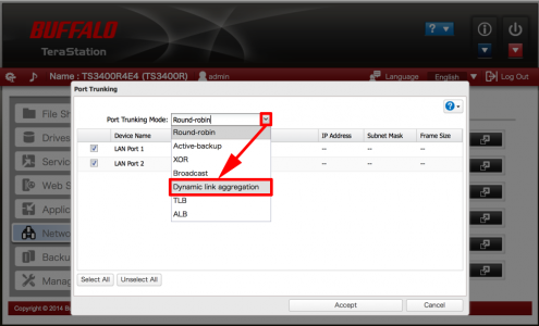 Buffalo Dynamic link aggregation