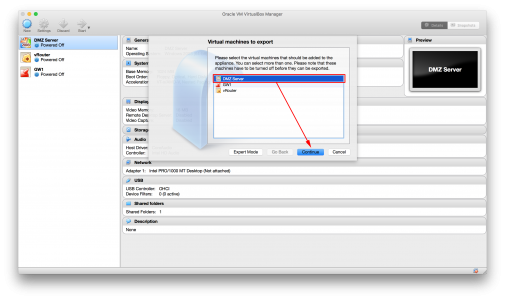 virtualbox export to ova