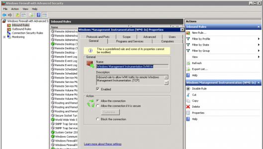 Allow WMI on Server Firewall