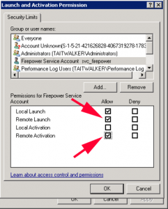 COM Rights FirePOWER AD User