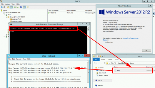 Server 2012 Export DHCP Scope