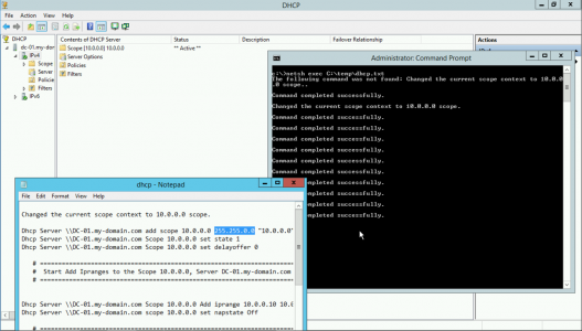 Server 2012 Import DHCP Scope