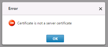 Netscaler Not a valid server certificate