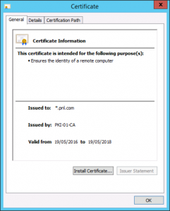 Certificate import to Netscaler