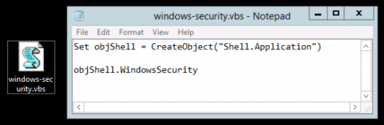 006 Windows Security Shortcut Server 2012 R2
