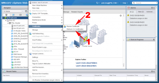 ESX Refresh CA Certificate