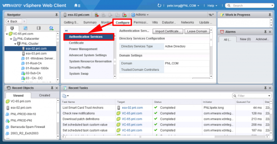 ESX 6.5 Join Domain