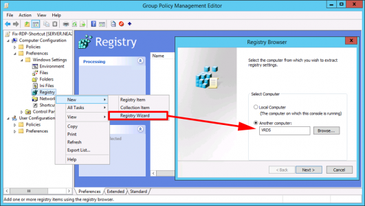 RDWeb GPO Show Remote Desktop Shortcut