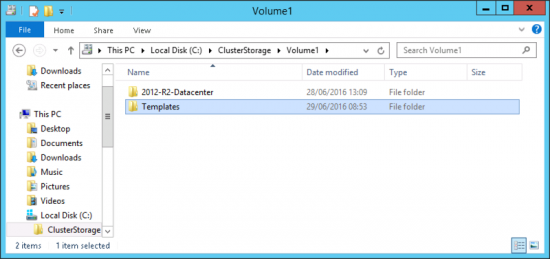 Hyper-V Templates Directory